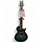 Used ESP LTD EC100QM Ocean Blue Burst Solid Body Electric Guitar