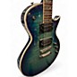 Used ESP LTD EC100QM Ocean Blue Burst Solid Body Electric Guitar