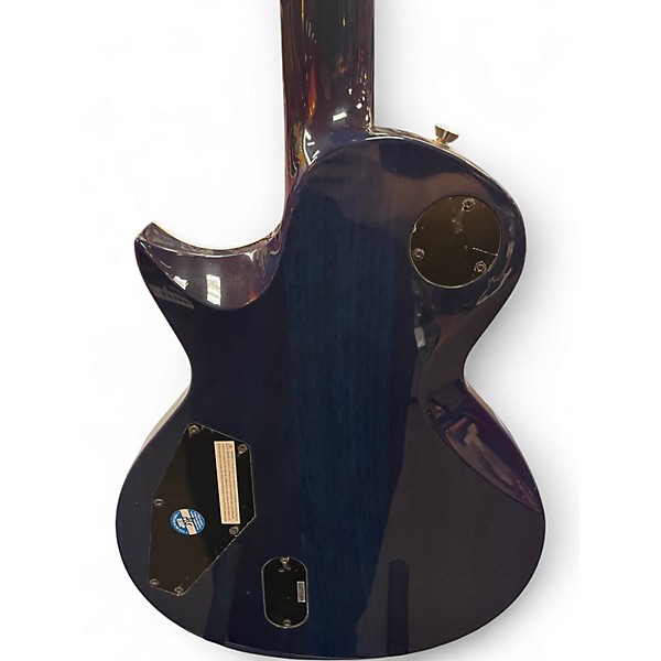 Used ESP LTD EC100QM Ocean Blue Burst Solid Body Electric Guitar