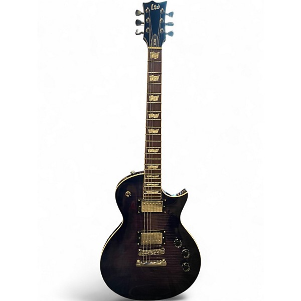 Used ESP LTD EC256FM Trans Purple Solid Body Electric Guitar