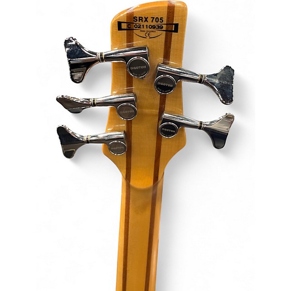 Used Ibanez SRX705 5 String Natural Electric Bass Guitar