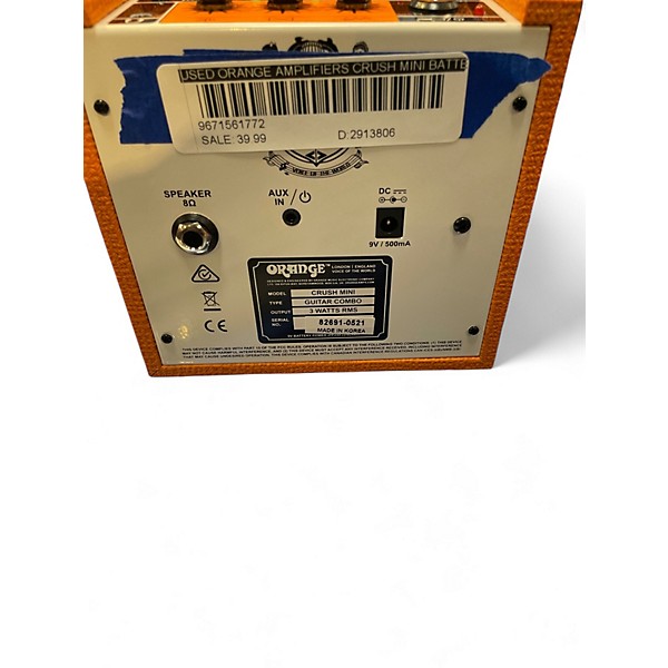Used Orange Amplifiers CRUSH MINI Battery Powered Amp