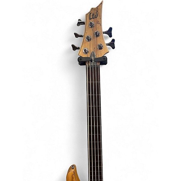 Used ESP LTD B205SM 5 String FRETLESS Natural Electric Bass Guitar