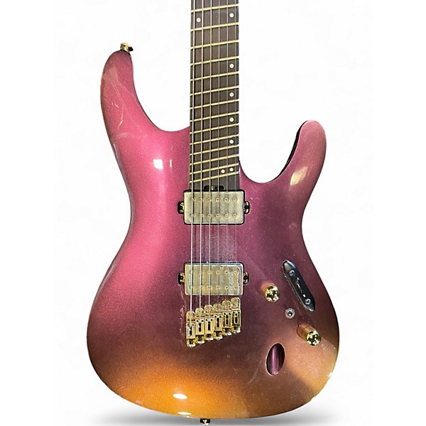 Used Ibanez SML721 Rose Gold Chameleon Solid Body Electric Guitar