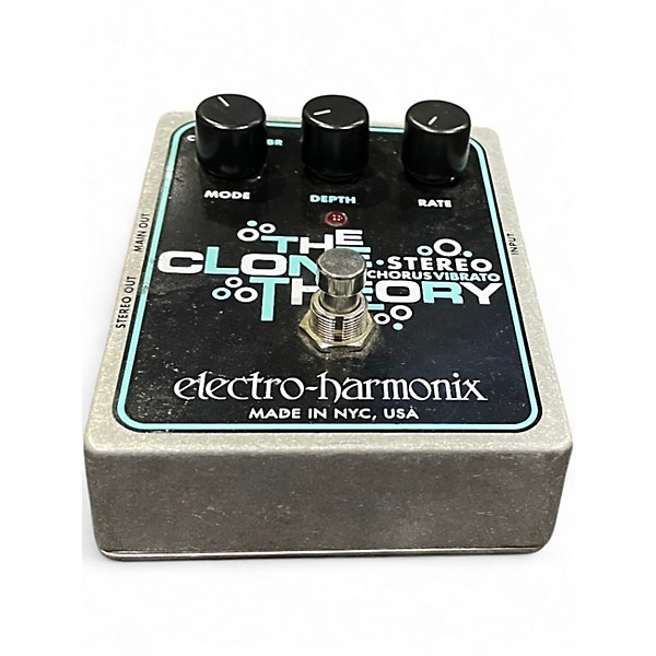 Used Electro-Harmonix Clone Theory Stereo Chorus Vibrato Effect Pedal