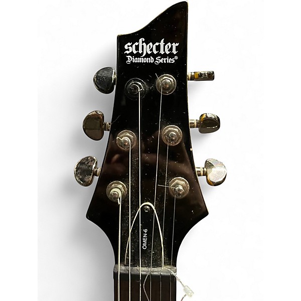 Used Schecter Guitar Research Omen 6 Black Solid Body Electric Guitar