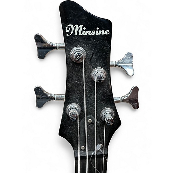 Used Minsine Electric Bass Black Electric Bass Guitar