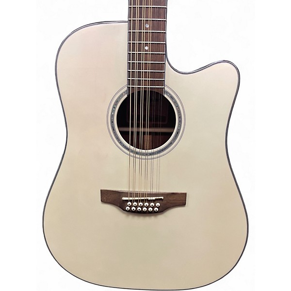 Used Takamine gd35ce12pw Alpine White 12 String Acoustic Electric Guitar