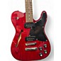 Used Fender JA90 Jim Adkins Thinline Telecaster Crimson Red Trans Hollow Body Electric Guitar