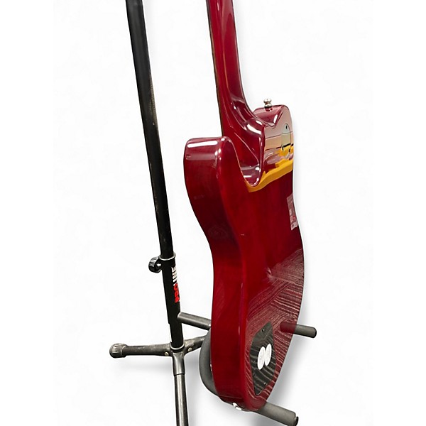 Used Fender JA90 Jim Adkins Thinline Telecaster Crimson Red Trans Hollow Body Electric Guitar