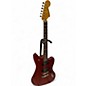 Used 2012 Fender Modern Player Jaguar Red Transparent Solid Body Electric Guitar