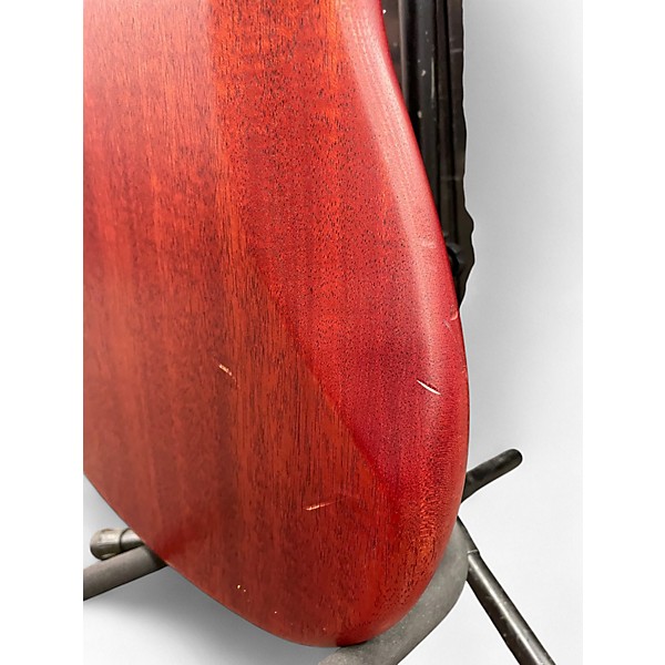 Used 2012 Fender Modern Player Jaguar Red Transparent Solid Body Electric Guitar