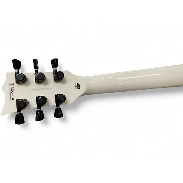 Used ESP LTD James Hetfield Signature Iron Cross Snow White Solid Body Electric Guitar