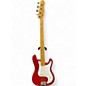 Vintage 1980s Fender Bullet Bass Deluxe Red Electric Bass Guitar thumbnail