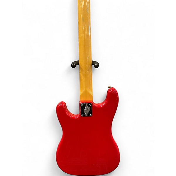 Vintage 1980s Fender Bullet Bass Deluxe Red Electric Bass Guitar