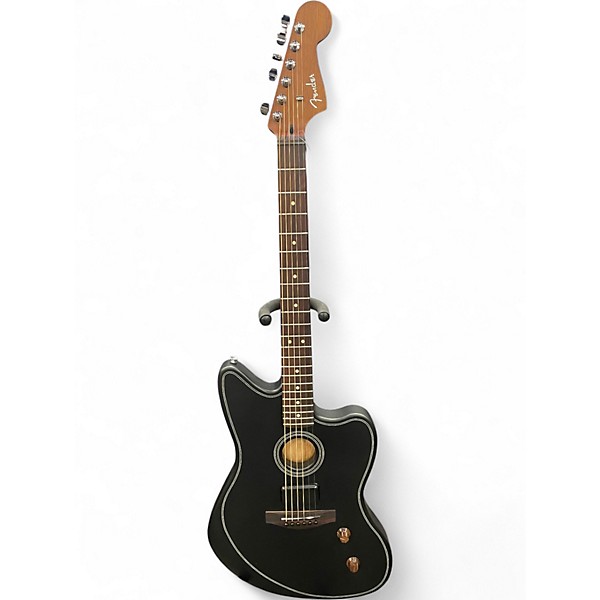 Used Fender Acoustasonic Standard Jazzmaster Black Acoustic Electric Guitar
