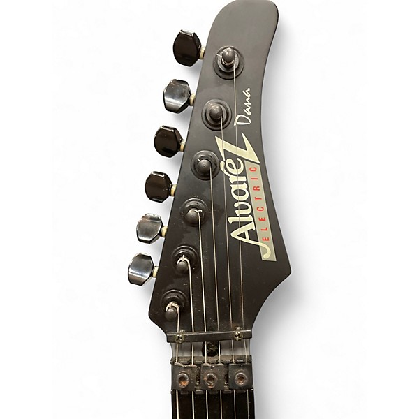 Vintage 1990s Alvarez dana scoop Black Solid Body Electric Guitar