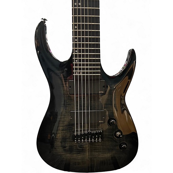 Used Agile Septor Elite 828 8-String Trans Black Solid Body Electric Guitar