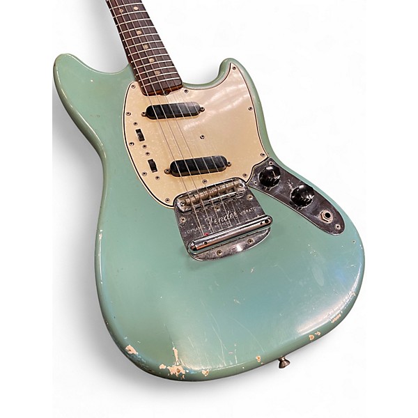 Vintage 1966 Fender Mustang Daphne Blue Solid Body Electric Guitar