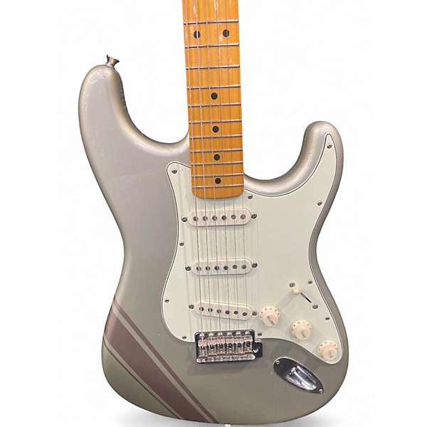 Used 2018 Fender FSR TRADITIONAL 50'S STRATOCASTER WITH STRIPE Inca Silver Solid Body Electric Guitar
