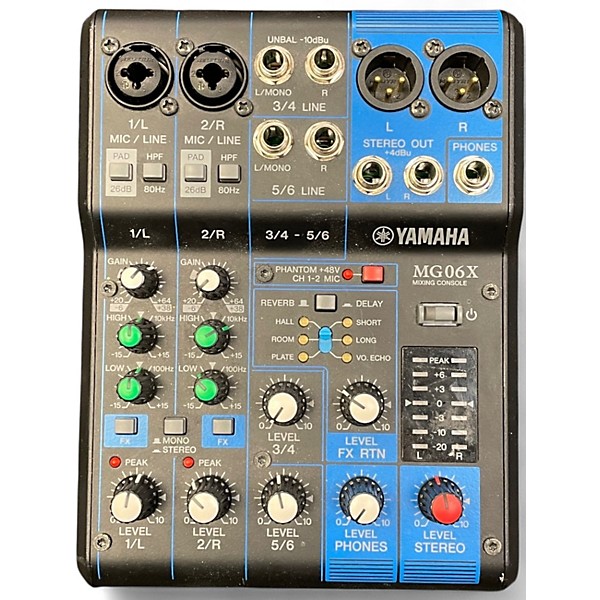 Used Yamaha MG06X Unpowered Mixer
