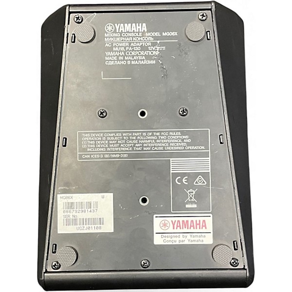 Used Yamaha MG06X Unpowered Mixer