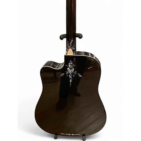 Used Esteban VL-200 Black Acoustic Electric Guitar