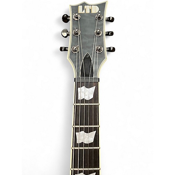 Used ESP LTD EC401QM See Through Black Solid Body Electric Guitar