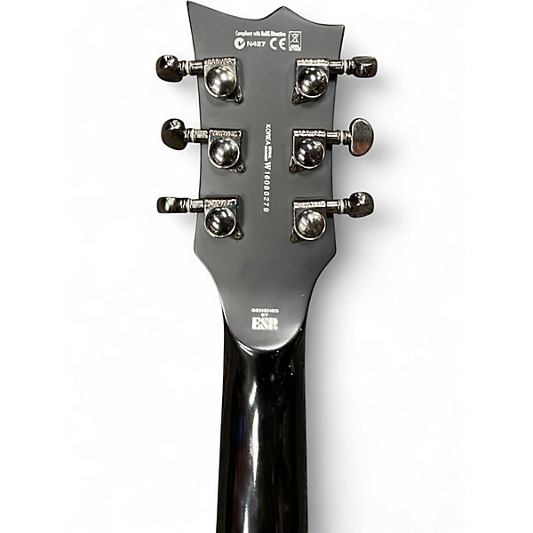 Used ESP LTD EC401QM See Through Black Solid Body Electric Guitar