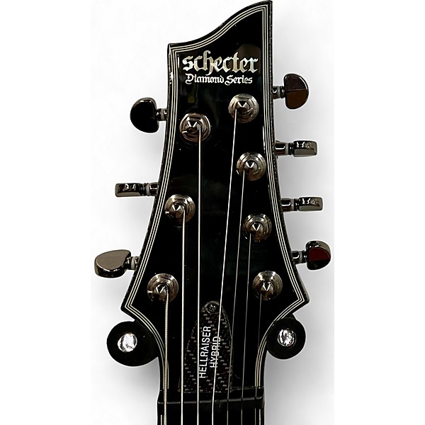 Used Schecter Guitar Research Hellraiser C7 hybrid Trans Black Solid Body Electric Guitar