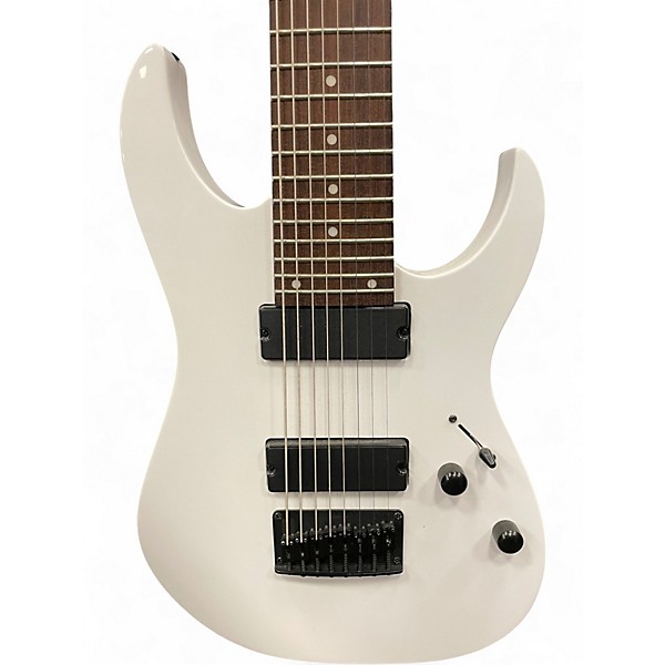 Used Ibanez RG8 8 String White Solid Body Electric Guitar