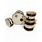 Used SJC Drums 4 Piece CUSTOM  Black and Silver Drum Kit thumbnail