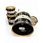Used SJC Drums 4 Piece CUSTOM  Black and Silver Drum Kit