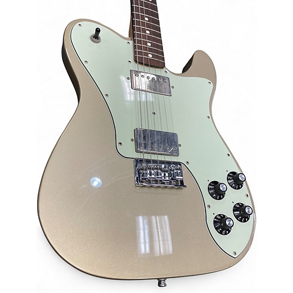 Used Fender Chris Shiflett Telecaster Deluxe Shoreline Gold Solid Body Electric Guitar