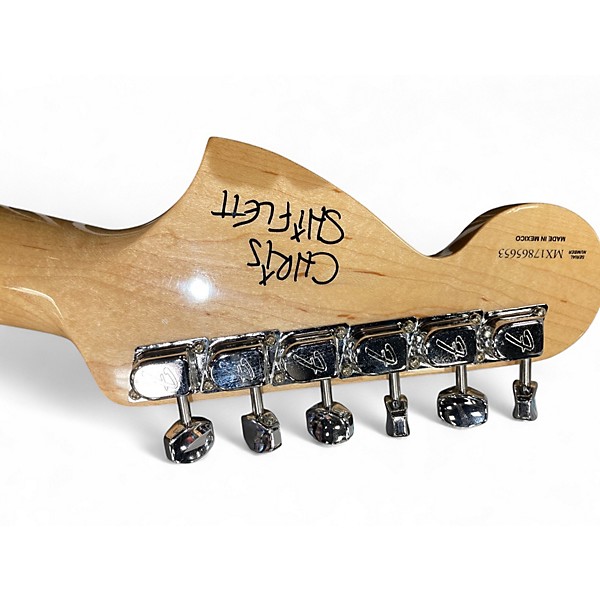 Used Fender Chris Shiflett Telecaster Deluxe Shoreline Gold Solid Body Electric Guitar