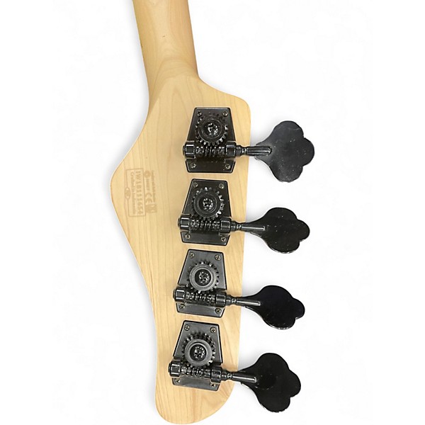 Used Schecter Guitar Research Diamond Series j4 Left Handed Ocean Turquoise Electric Bass Guitar