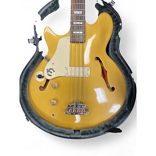 Used Epiphone Jack Casady Signature LEFT  Gold Electric Bass Guitar