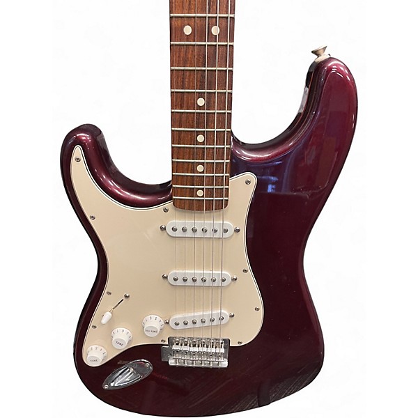 Used Fender Standard Stratocaster Left Handed Midnight Wine Electric Guitar