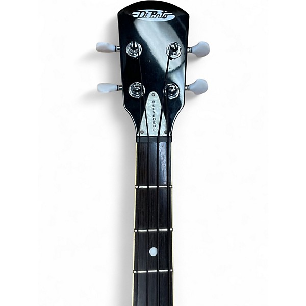 Used DiPinto Belvedere Deluxe Bass Black and White Electric Bass Guitar