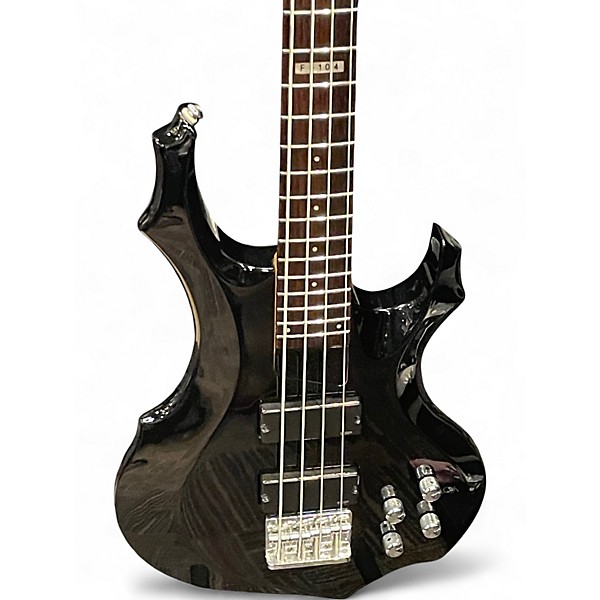 Used ESP LTD F104 Black Electric Bass Guitar