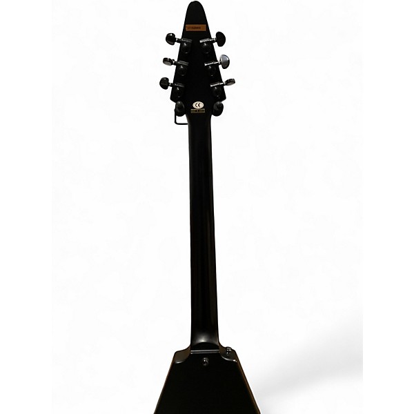 Used Epiphone 1958 Korina Flying V Black Solid Body Electric Guitar