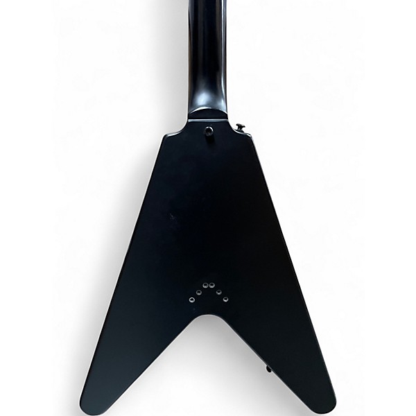 Used Epiphone 1958 Korina Flying V Black Solid Body Electric Guitar