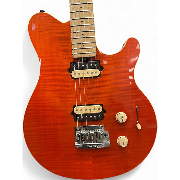 Used Ernie Ball Music Man Axis Super Sport HH Orange Solid Body Electric Guitar