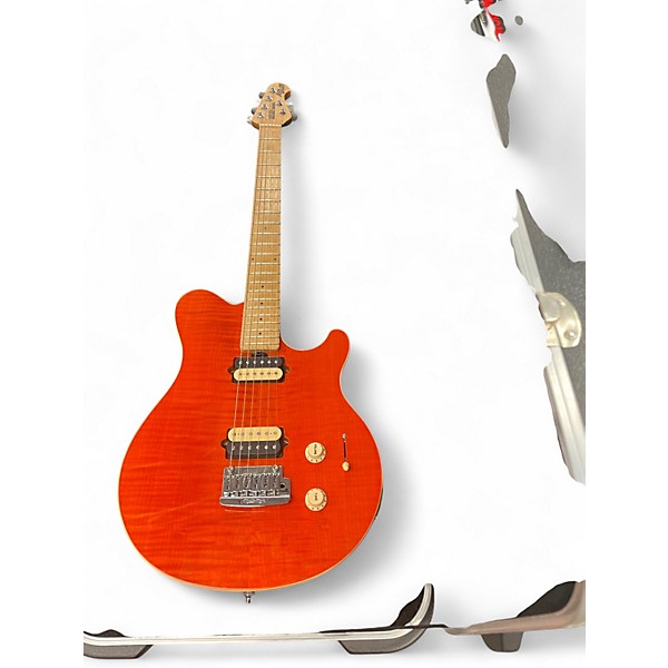Used Ernie Ball Music Man Axis Super Sport HH Orange Solid Body Electric Guitar