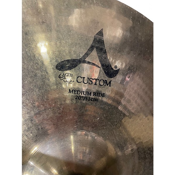 Used Zildjian 20in A Custom Medium Ride Cymbal