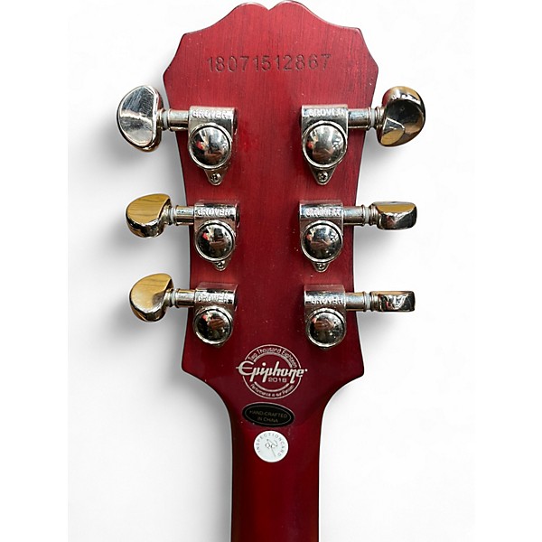 Used 2018 Epiphone Les Paul Traditional PRO III Plus Cherry Sunburst Solid Body Electric Guitar