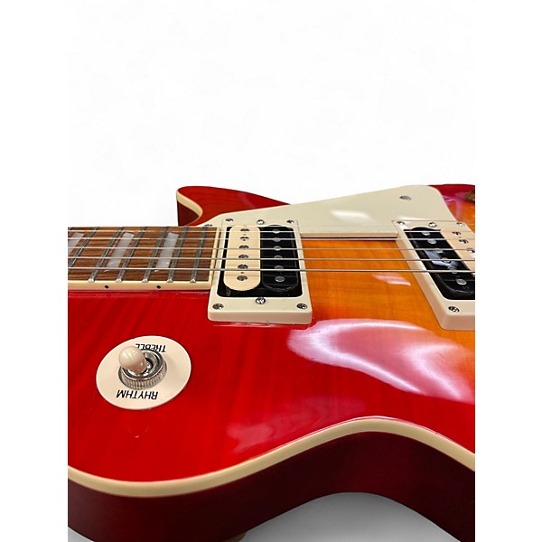 Used 2018 Epiphone Les Paul Traditional PRO III Plus Cherry Sunburst Solid Body Electric Guitar