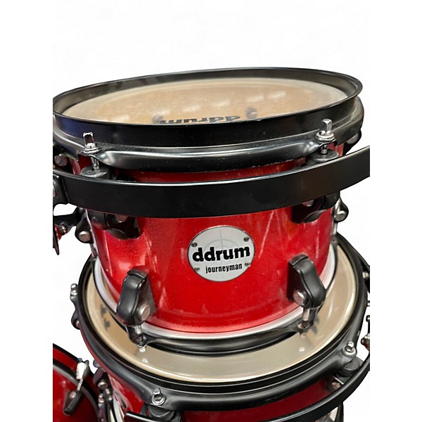 Used ddrum 5 Piece Journeyman Player RED SPARKLE Drum Kit