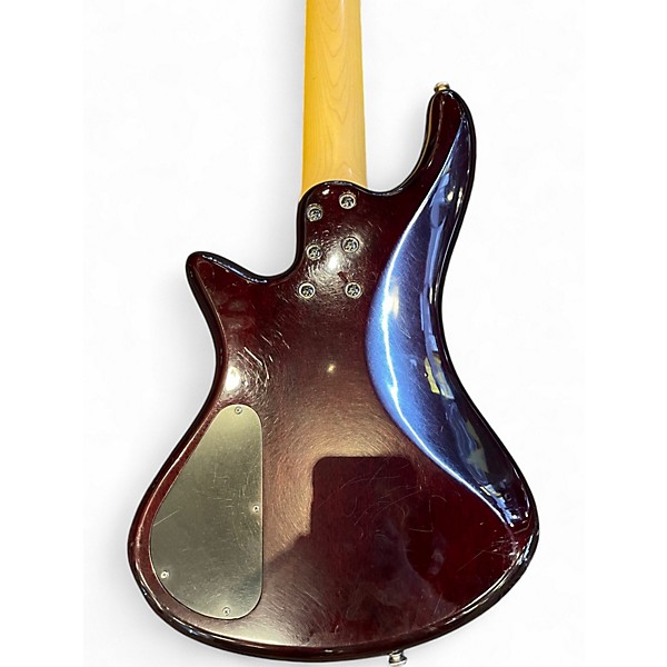 Used Schecter Guitar Research Stiletto Extreme 5 String Fretless Black Cherry Electric Bass Guitar