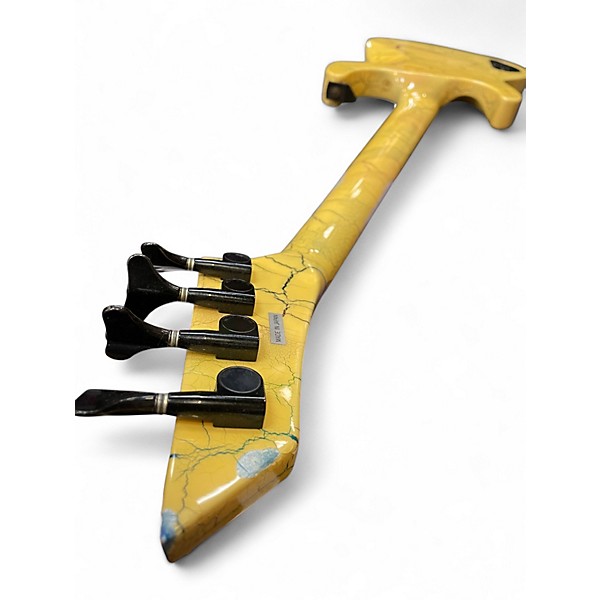 Vintage 1980s ESP M SERIES WHITE CRACKLE Electric Bass Guitar